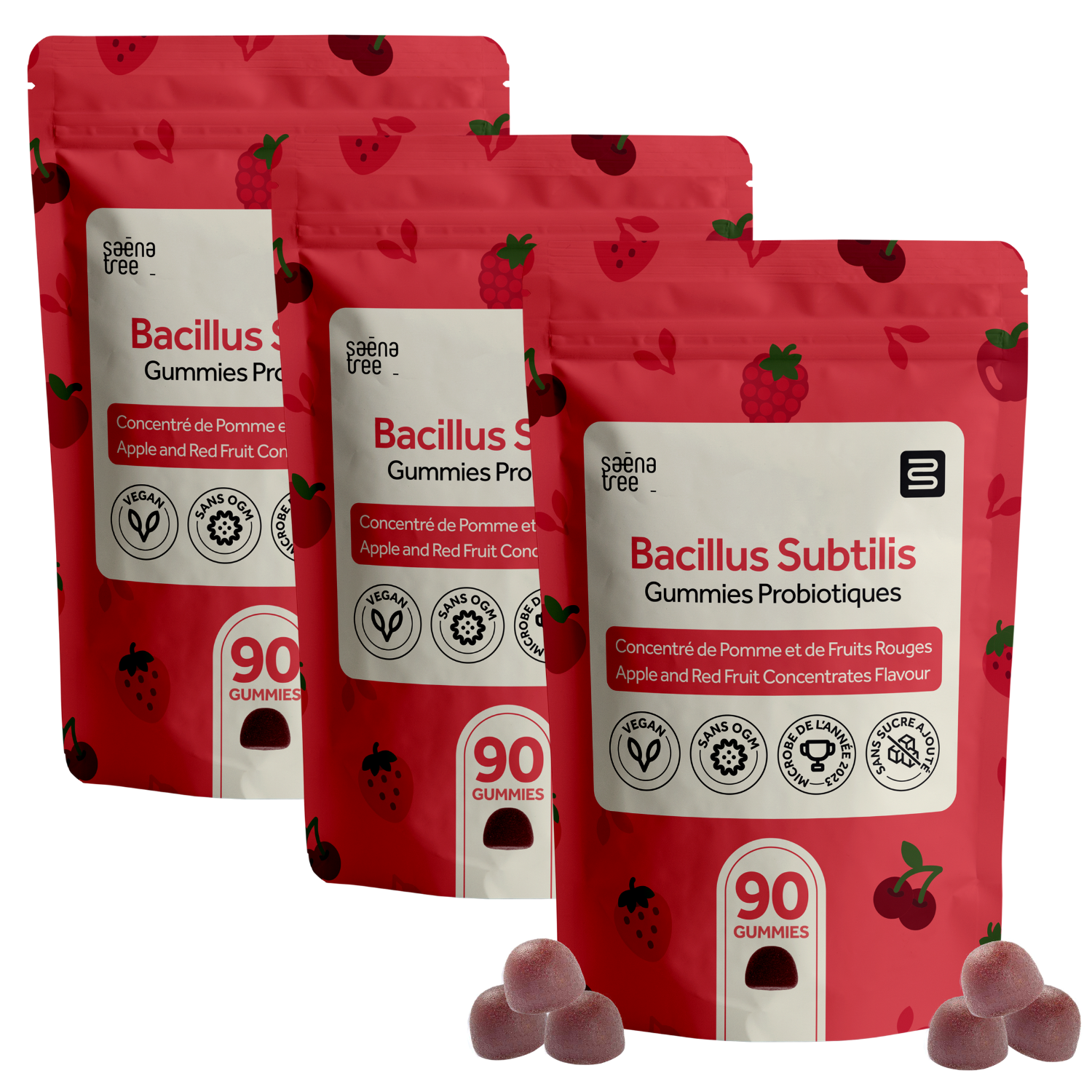 Gummies Probiotiques Saenatree Pack familial de 270 gummies