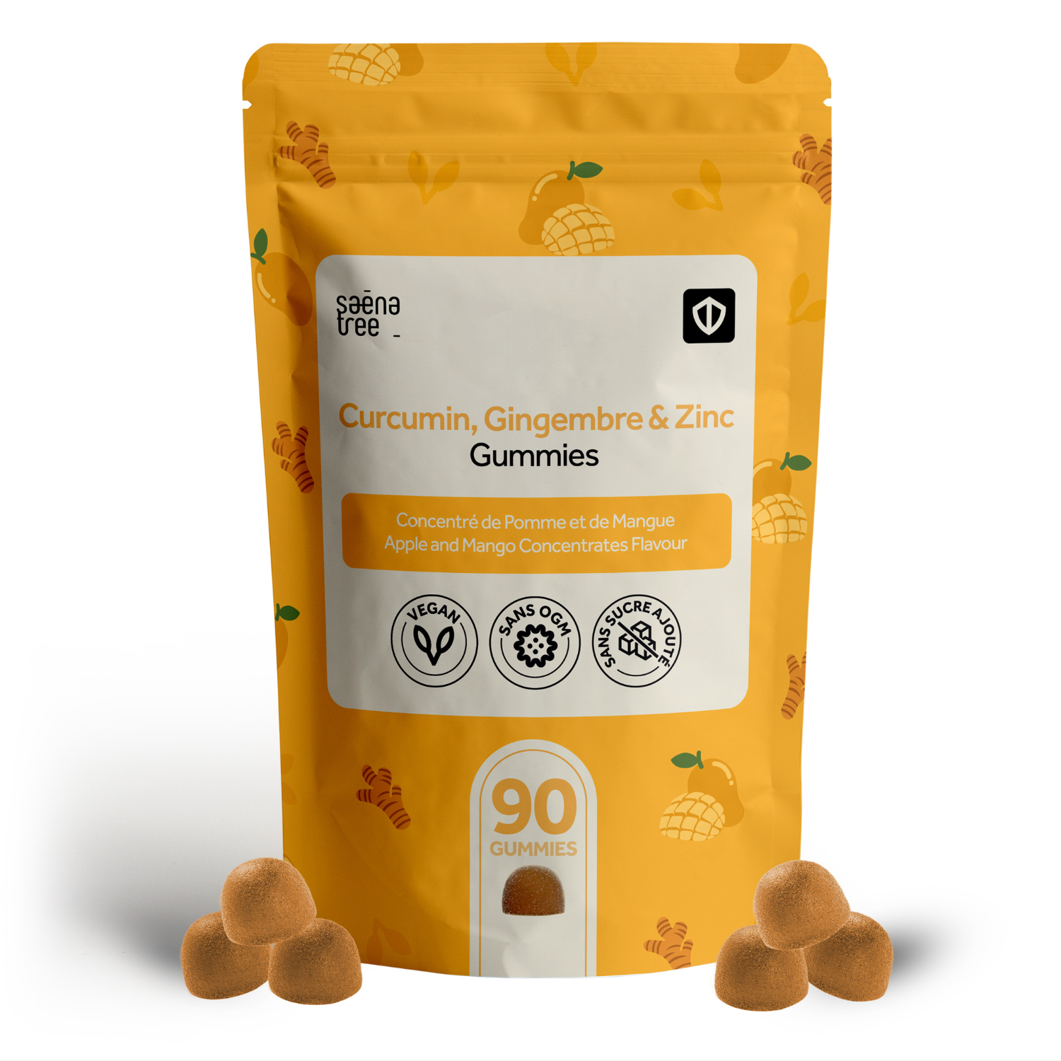 Gummies au Curcuma avec Gingembre & Zinc – Complément Immunité Végane